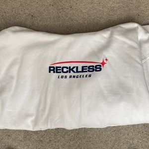 Young and reckless white hoodie